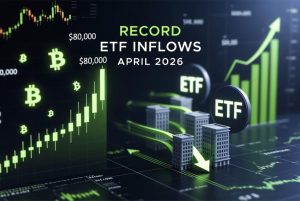 Bitcoin ETF inflows April 2026 record $664 million supply shock BlackRock IBIT