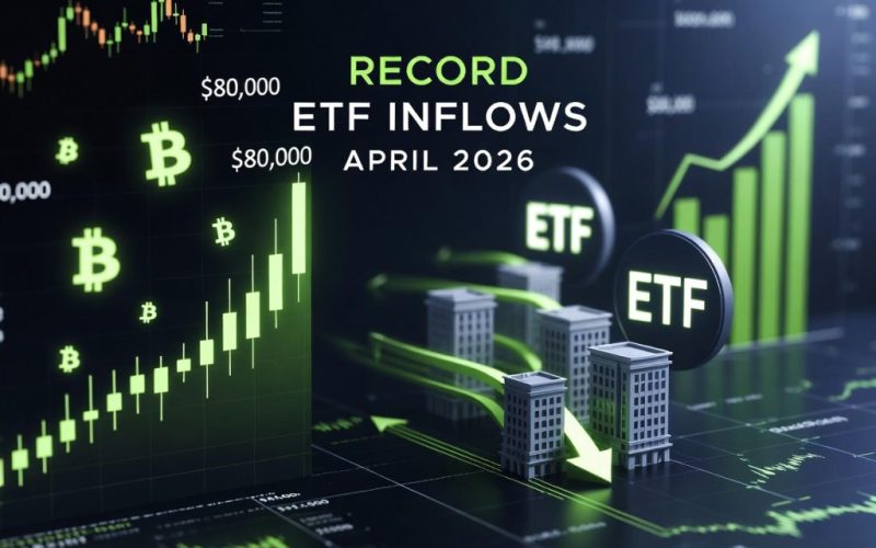 Bitcoin ETF inflows April 2026 record $664 million supply shock BlackRock IBIT