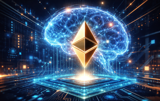 Ethereum AI smart contracts futuristic blockchain 2026