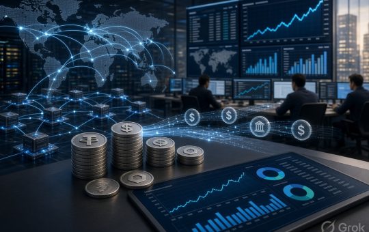 Stablecoin market cap growth toward the $320 billion milestone