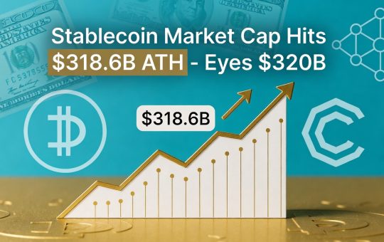Stablecoin market cap hits $318.6B ATH approaching $320B milestone 2026