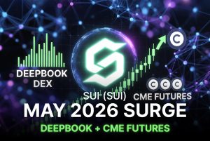 Sui (SUI) May 2026 trending crypto surge with DeepBook DEX and CME futures