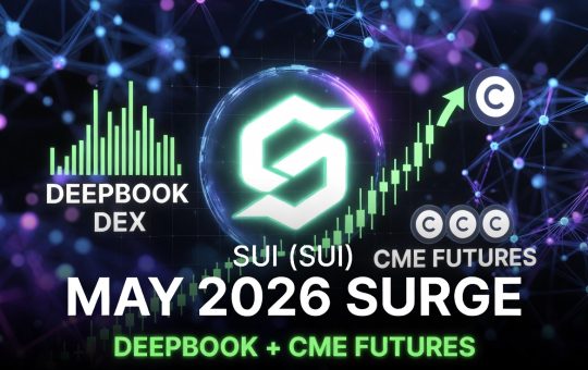 Sui (SUI) May 2026 trending crypto surge with DeepBook DEX and CME futures