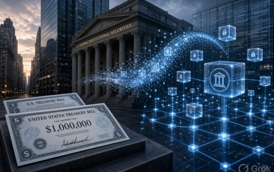 Tokenized Treasury bills represented as blockchain-based digital assets