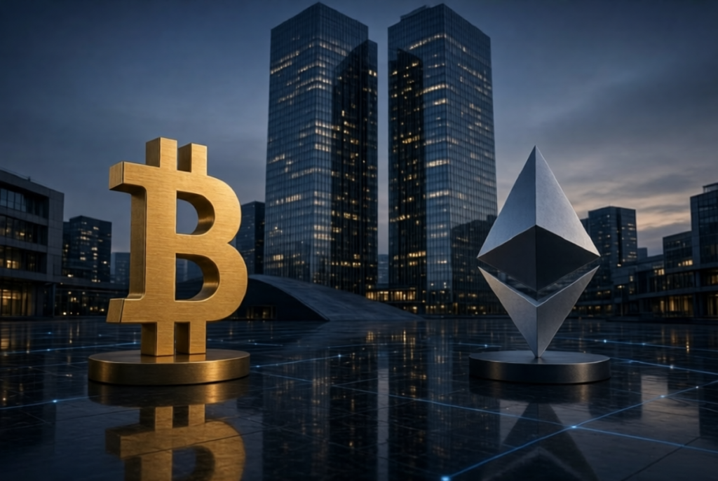 Deutsche Bank crypto custody with Bitcoin and Ethereum digital assets